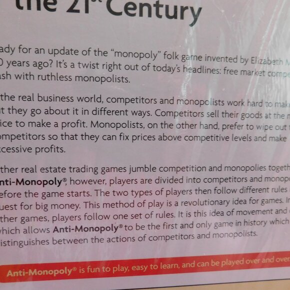 Anti-Monopoly Board Game by University Games BRAND NEW - Picture 6 of 6